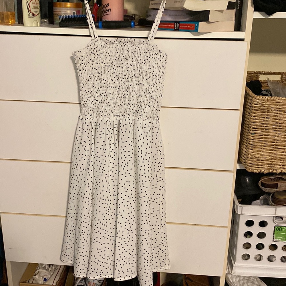 Polka dot black and white sundress